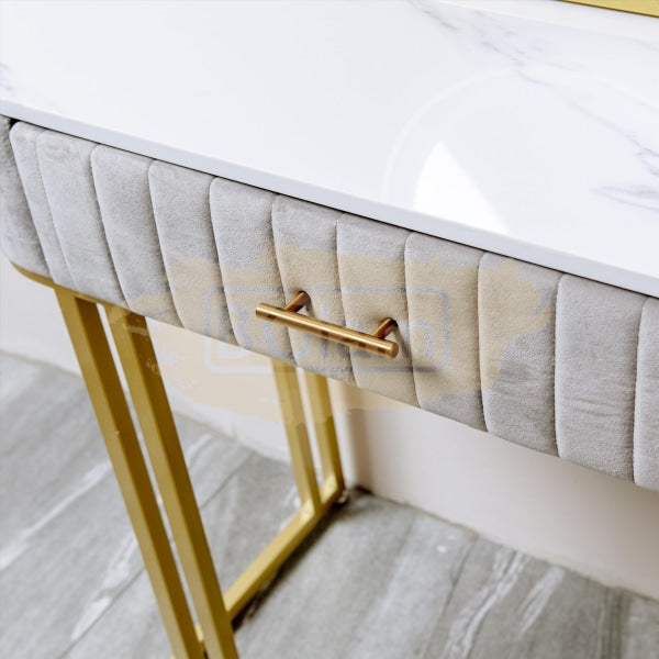 Vanity Table 100*40*75 cm | Grey (Table only. Chair & Mirror not included)