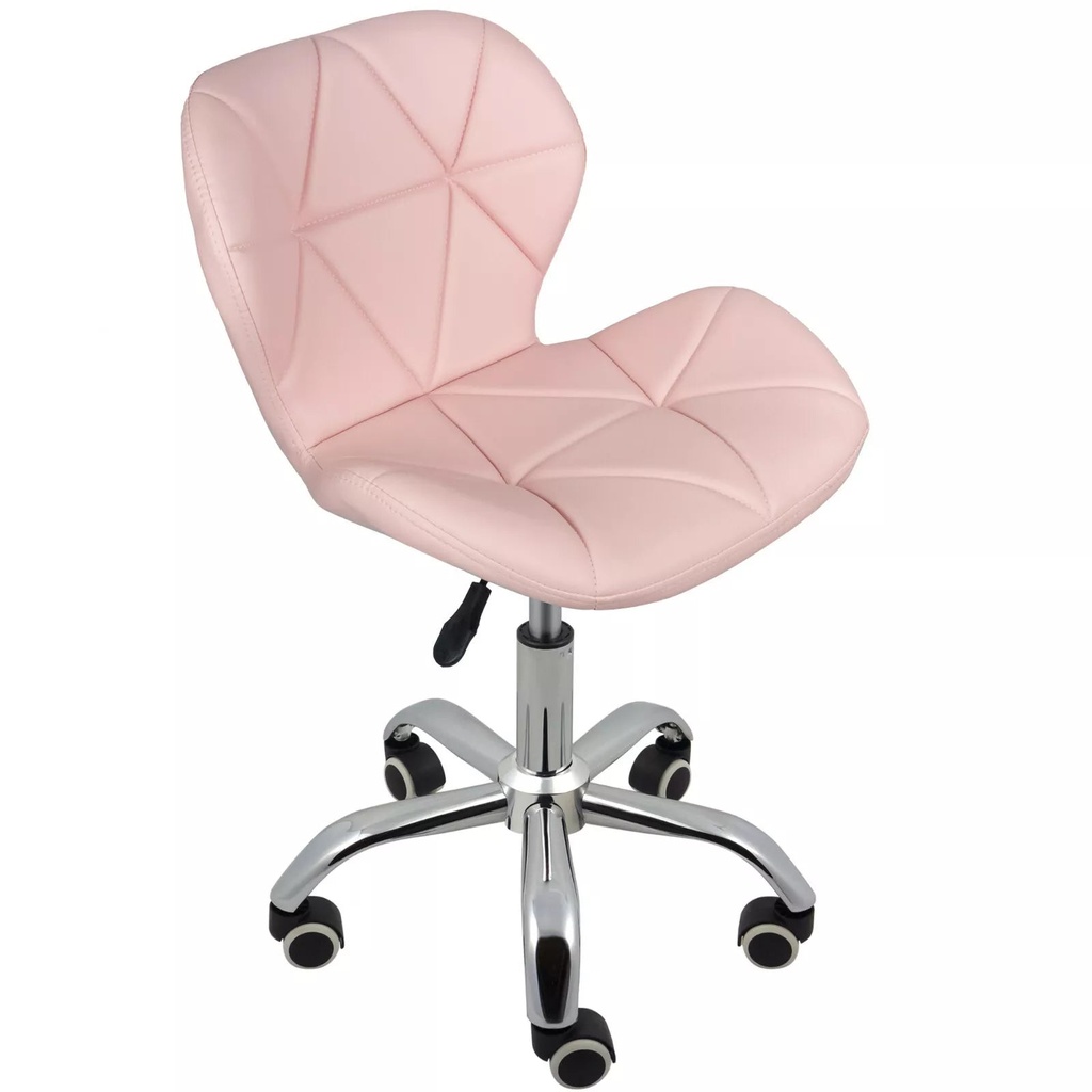 Modern Height Adjustable Multifunctional Chair on Wheels | Pink