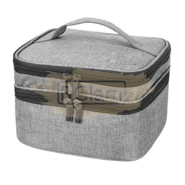 Double Decker Nail Polish Travel Case Organizer M-39 - Oxford Grey (30 Slots)