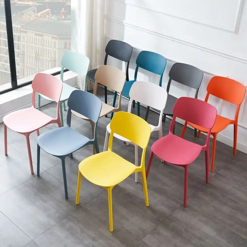 Colorful Modern Plastic Chair light cyan
