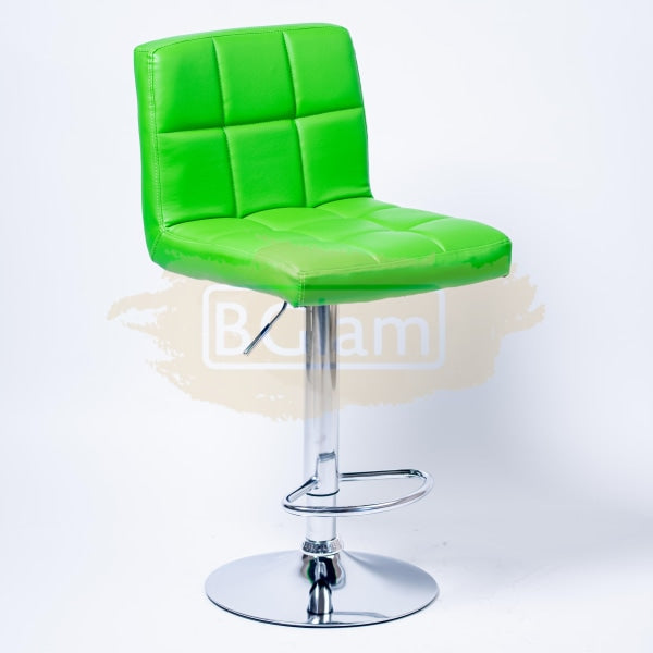 Modern Adjustable Height Barstool with footrest - Green