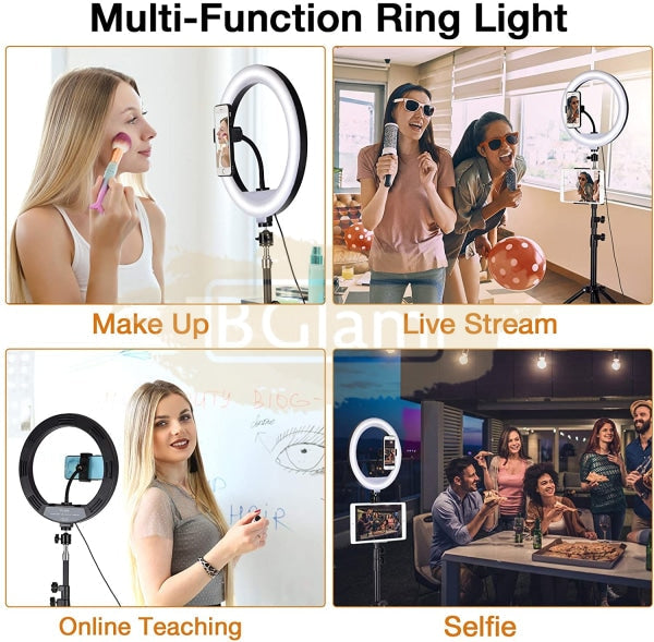 Multi-Function USB Ring Light 33 cm with Tripod & Phone Clip