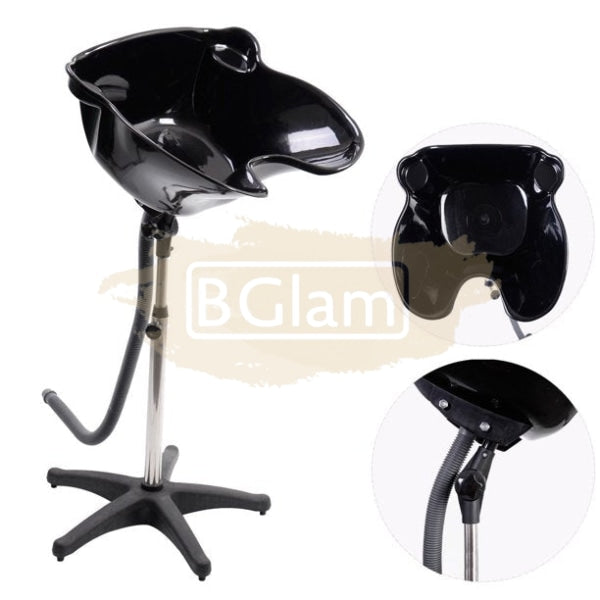 Portable Height Adjustable Deep Shampoo Bowl - Black