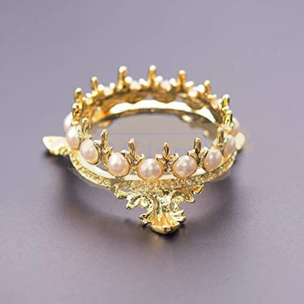 Vintage Style Pearl Crown Nail Art Brush Holder