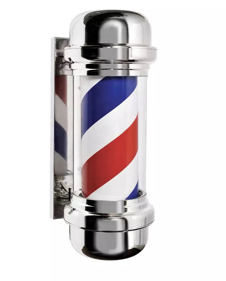 Classic Barber Light Pole | Rotating with light | 40cm
