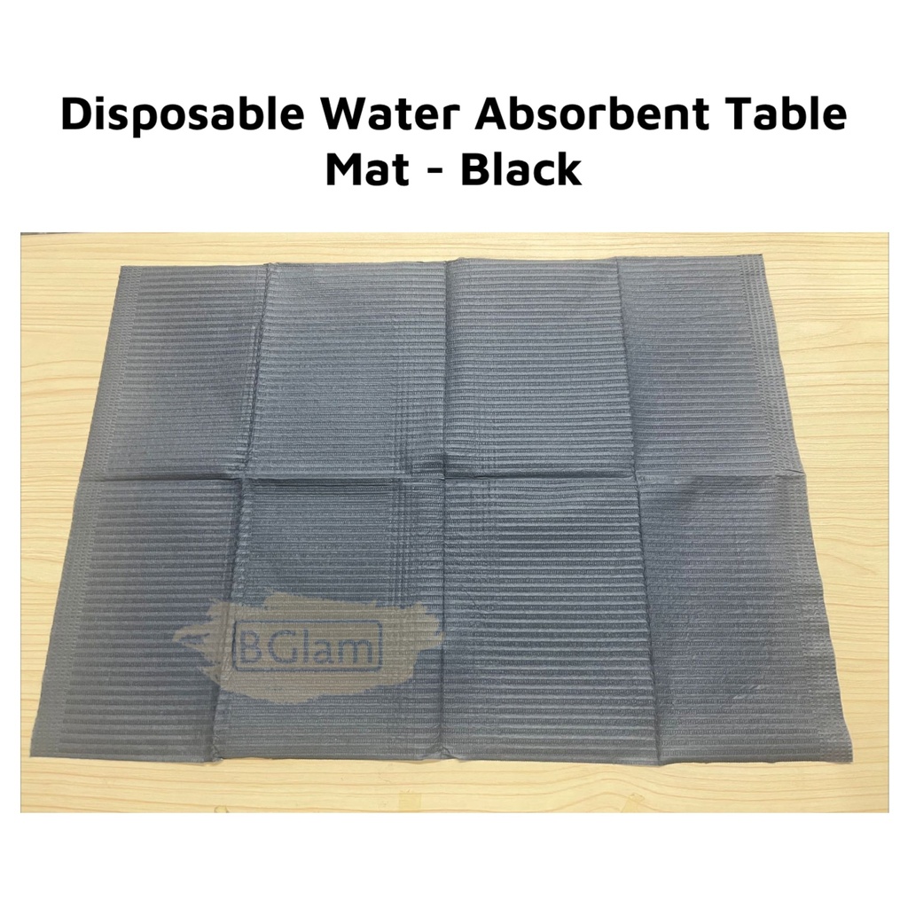 Disposable Water Absorbent Table Mat | Black | 45*33cm