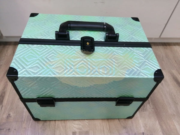 Textured Makeup Cosmetic Organizer Box M-43 - Green