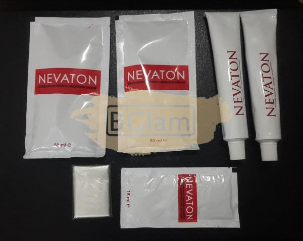 Nevaton Permanent Hair Color Cream Set (2 Tubes+Oxidation) - 3.4 Dark Chestnut