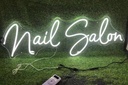 Salon LED Sign | White | Nail Salon 120*39.61cm
