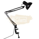 Flexible Swing Arm Clamp Mount Desk Lamp Round (bulb not included)-White