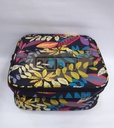 Double Decker Nail Polish Travel Case Organizer M-39 - Navy Red Leaf Mix (30 Slots)