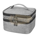 Double Decker Nail Polish Travel Case Organizer M-39 - Oxford Grey (30 Slots)