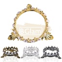 Vintage Style Pearl Crown Nail Art Brush Holder