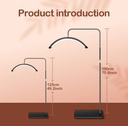 Half Moon Floor LED Lamp with remote 125-180 cm | 60cm | 36W | Black